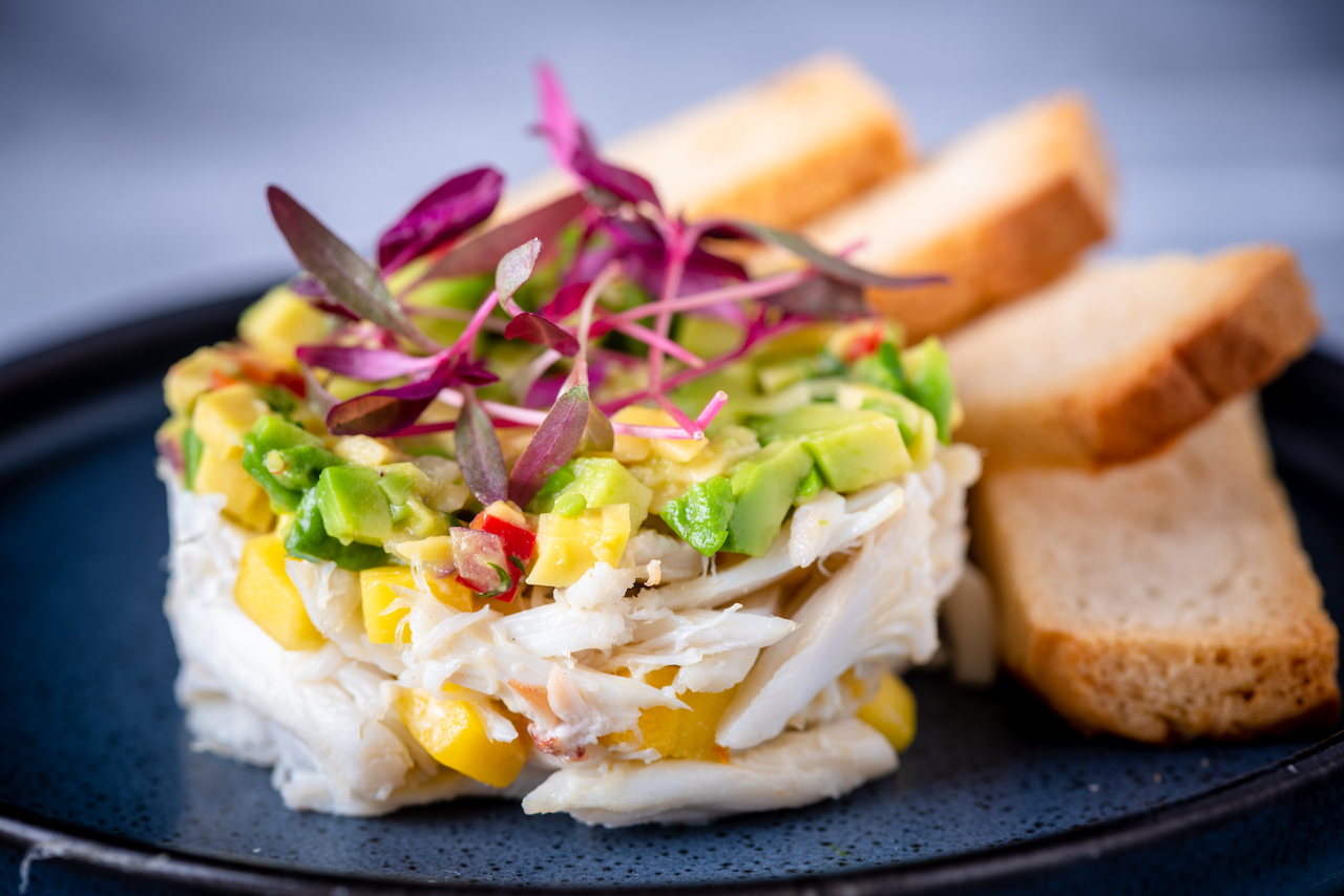 Blue swimmer crab with mango, avocado, ginger and chilli at Antillean - one of their standout dishes!