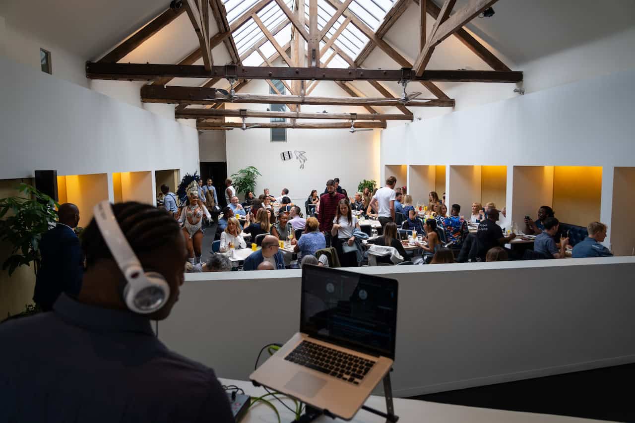The vibe can get lively at Antillean with live djs to entertain diners
