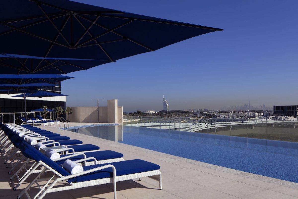 The infinity pool at Avani Palm View Dubai