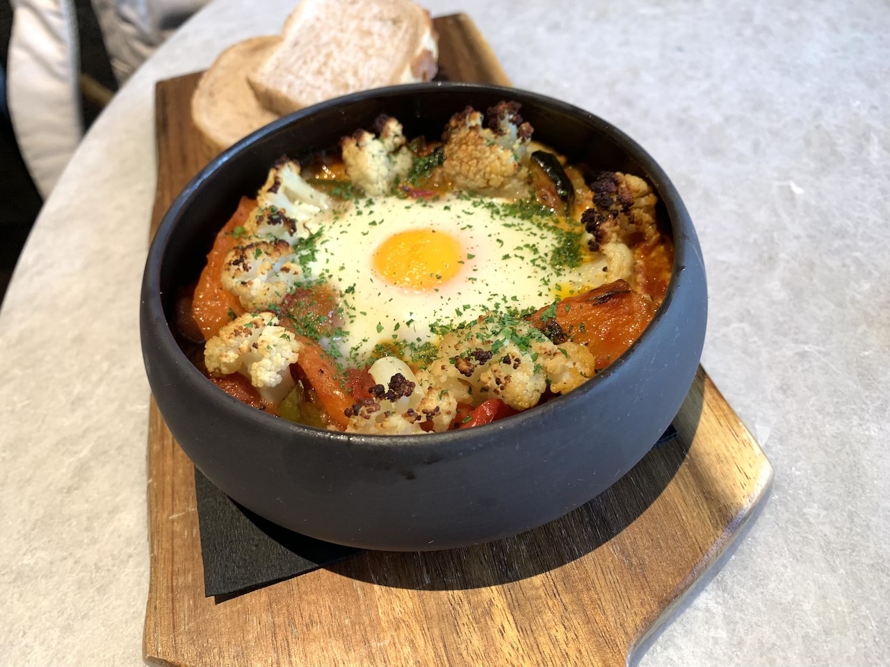 Baked Eggs at Porte Noire - on the new brunch menu