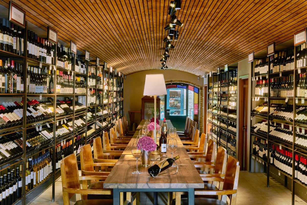 The perfect place for a Coravin wine tasting - the wine cellar at Port De La Tour