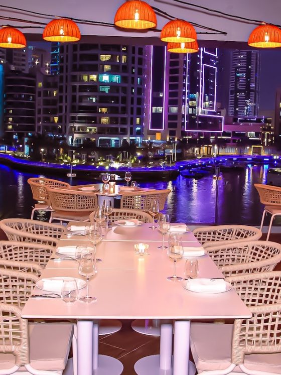 Talk about a restaurant with a view! Marina Social Dubai has a fabulous view out across the marina