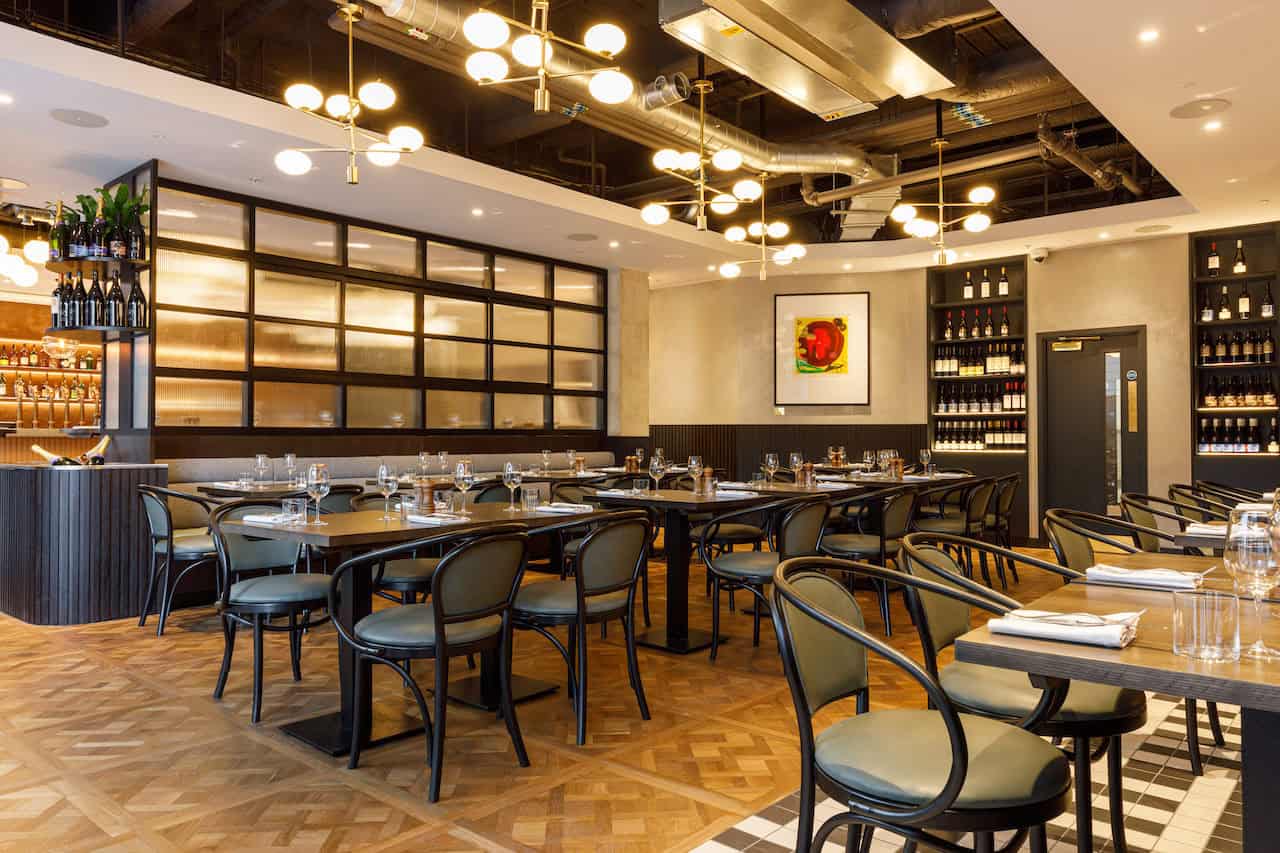 Revolve's Interior design is by award-winning boutique company Kanvass, taking inspiration from The Palace of Versailles and a classic brasserie in France (Photo Credit: Anton Rodriguez)