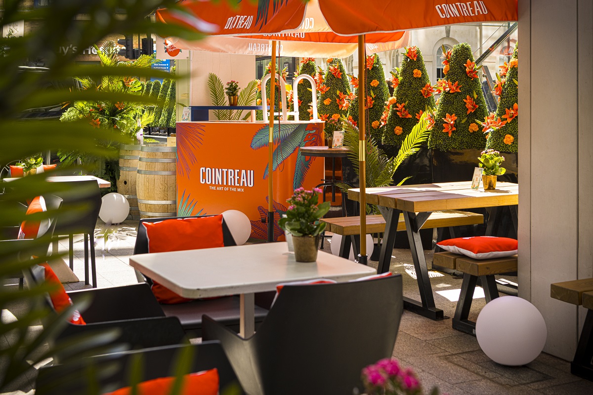 Cointreau's new summer terrace at Bar 31 on the ground floor of Shangri-la The Shard