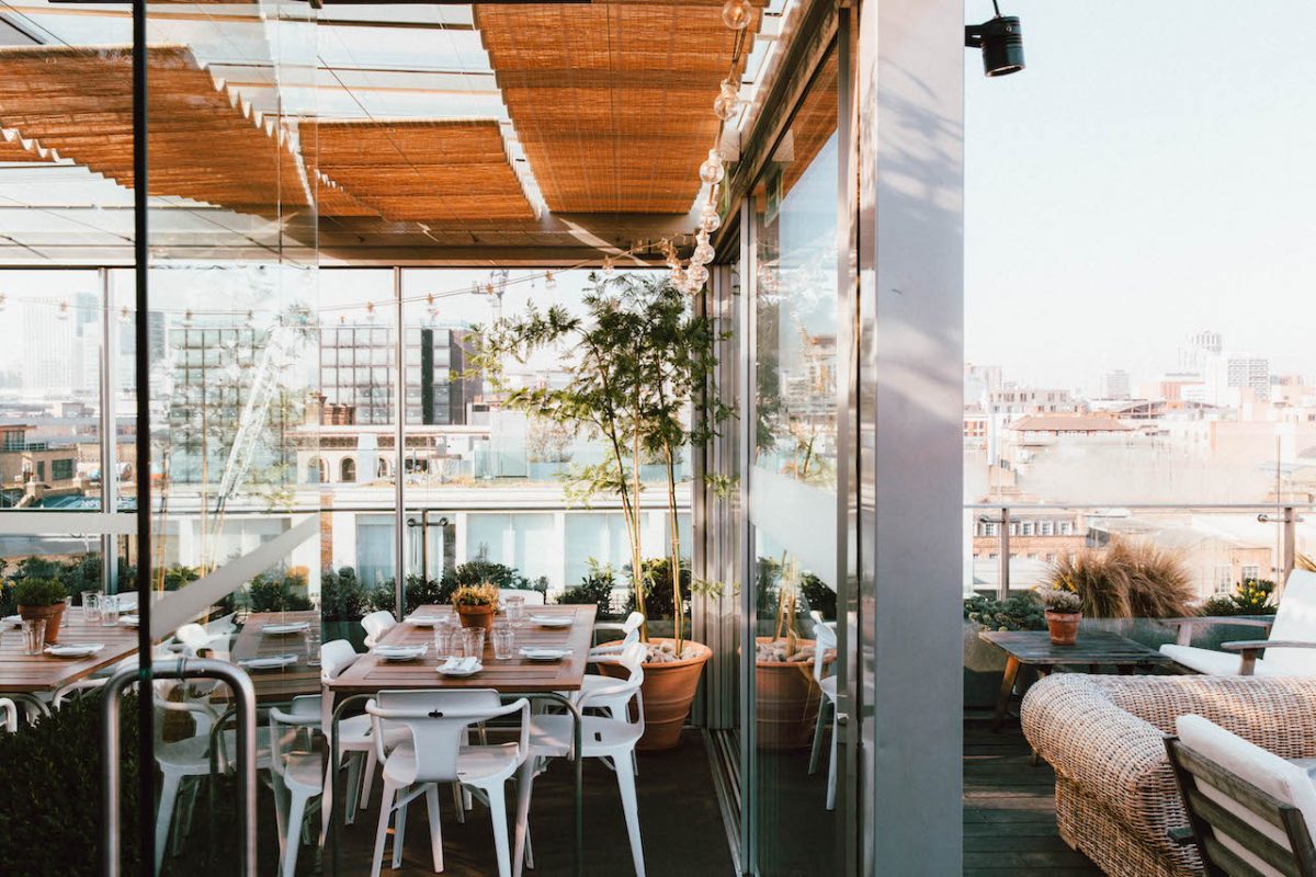 Boundary London offers a Mediterranean-inspired menu and an all day British brasserie-style offering on the gorgeous terrace (Photo Credit: Toby Mitchell)