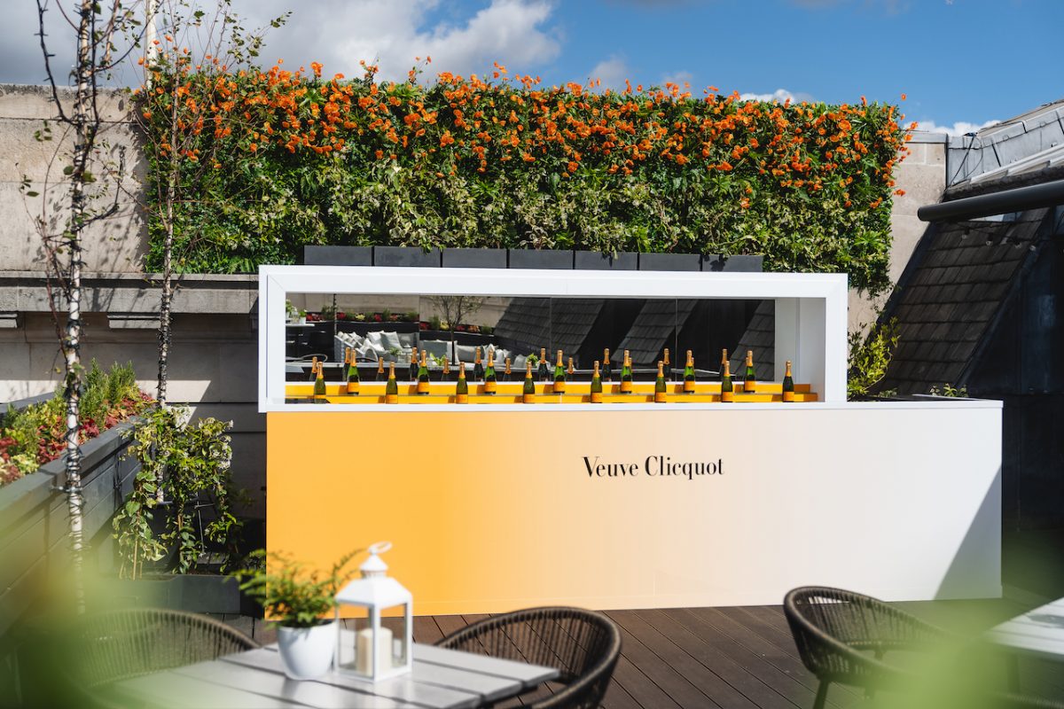 This summer, Aqua Nueva have collab-ed with Veuve Clicquot for crisp cold glasses of champagne in the sunshine on their central London terrace