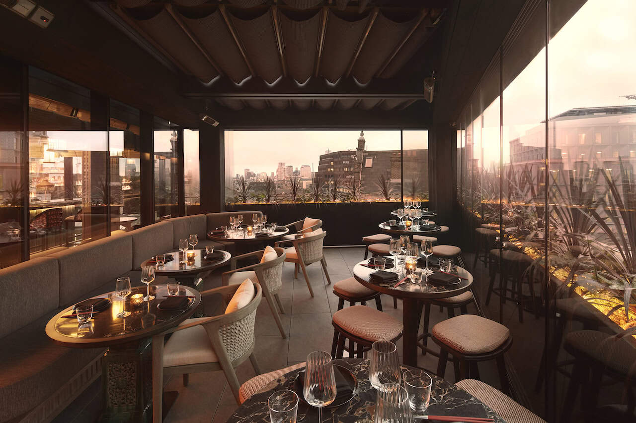 The stunning roof terrace at London's newly opened Tattu