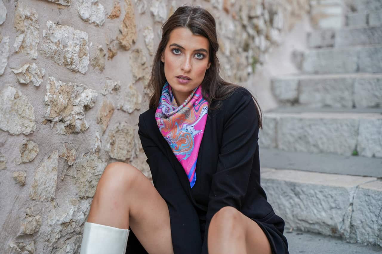 A timeless Christmas gift from Fortune's Favour - this 100% silk scarf would make the perfect gift (£195 - Marmo)