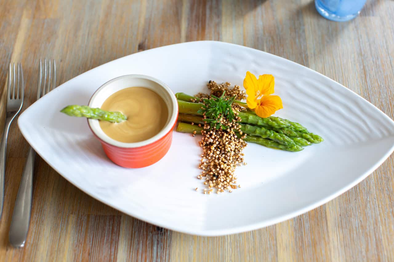 Fresh, seasonal, free-range and local produce where possible is reflected in the breakfast, a la carte and tasting menus at La Fosse
