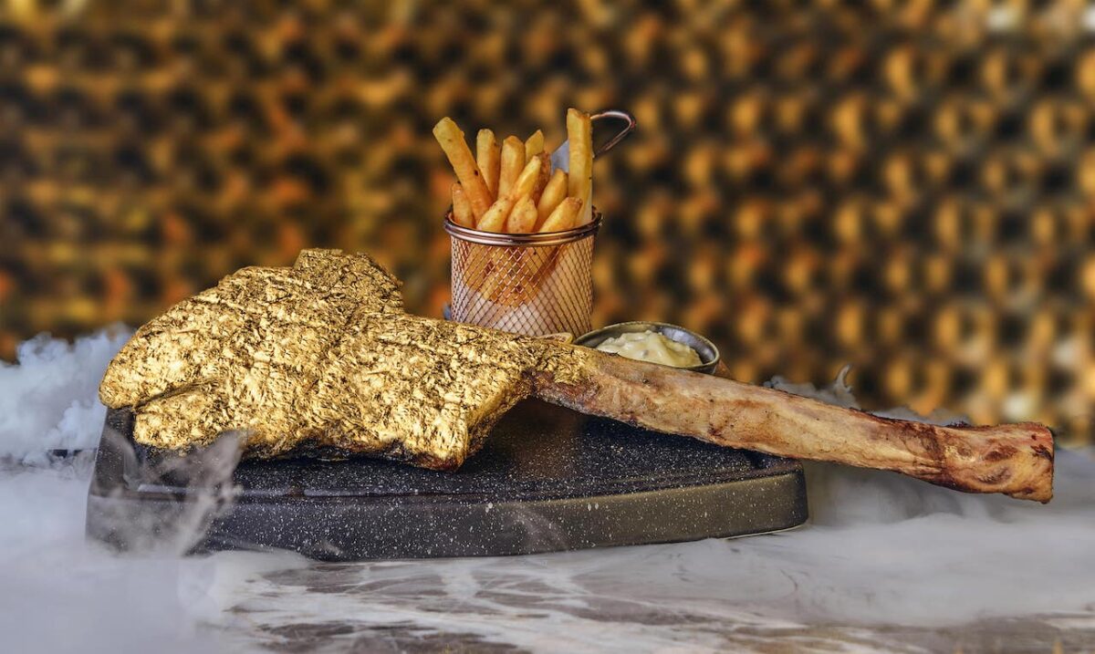 24k gold Wagyu at the alcohol-free Coco Grill & Lounge