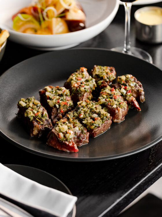 The churrasco de lomo speciality cut, marinated in garlic and parsley at Gaucho Canary Wharf (Photo Credit: J Howard Photo)