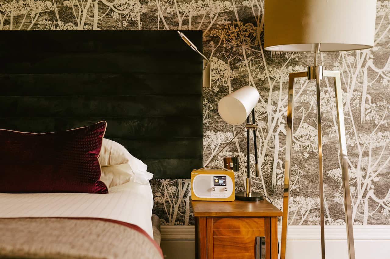 Bedroom interiors at Jesmond Dene House by Karen Walker Design are inspired by nature, which of course works well given the surroundings