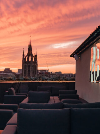 ABOVE at the top of the Vermont Hotel boasts incredible views and a luxurious rooftop bar area