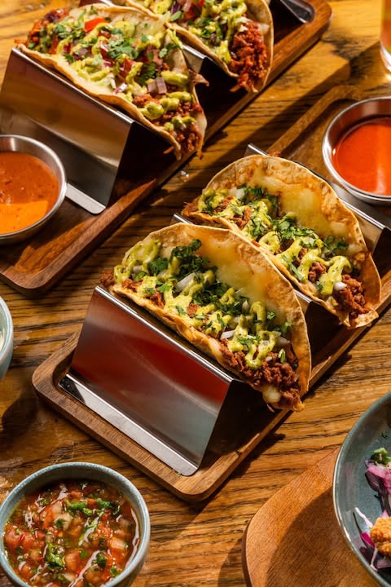 Two stuffed tacos at Motel Mexicana's Bottomless Brunch