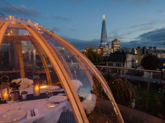 Visit the new winter Mercer Roof Terrace in partnership with Beluga Vodka