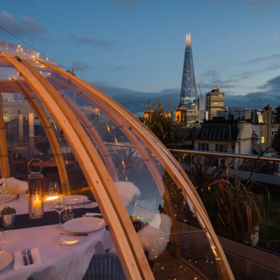 Visit the new winter Mercer Roof Terrace in partnership with Beluga Vodka