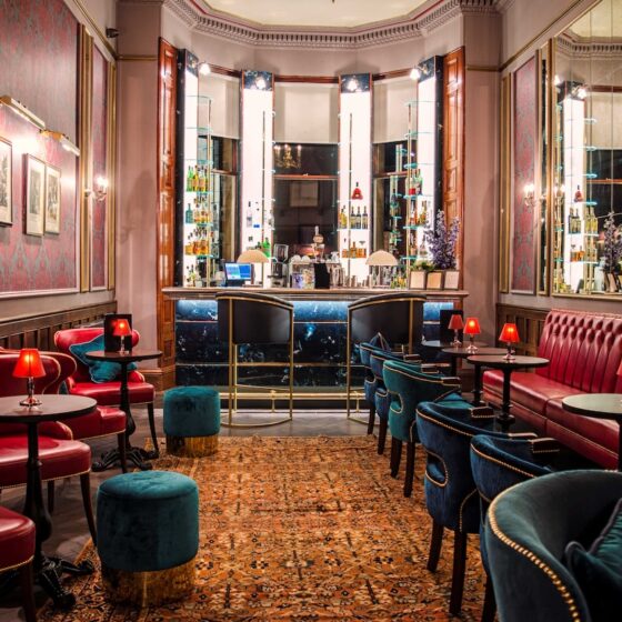 The Bonham Hotel's beautiful bar