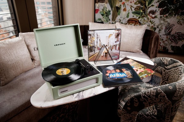 Pan Pacific's new concert stays include a vinyl record player in the room