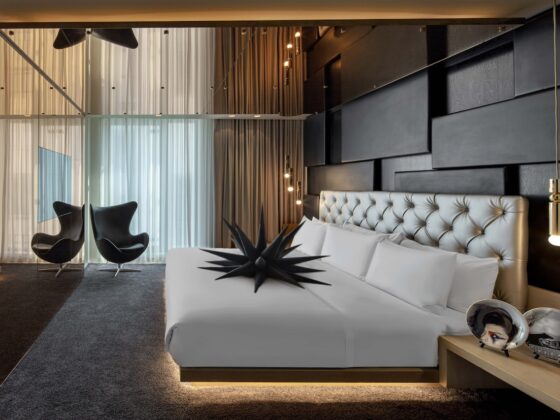 A spiked cushion collab with Jack Irving at W London