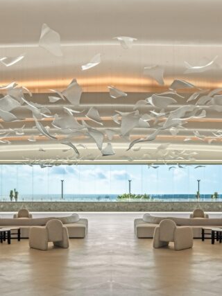 The main lobby at AVA Cancun