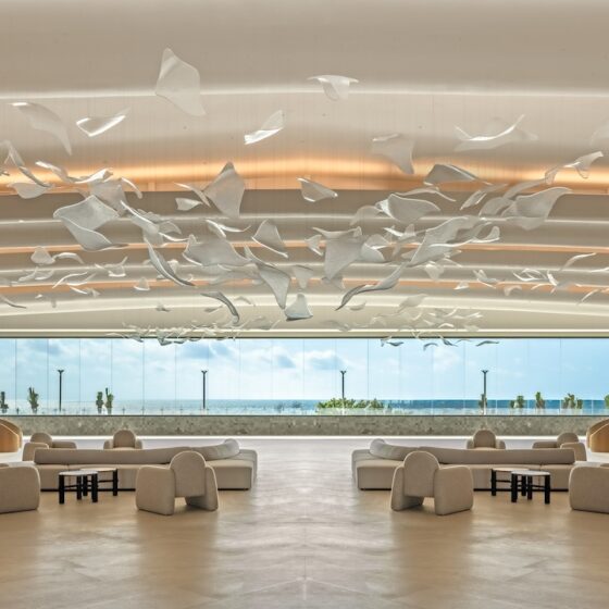 The main lobby at AVA Cancun