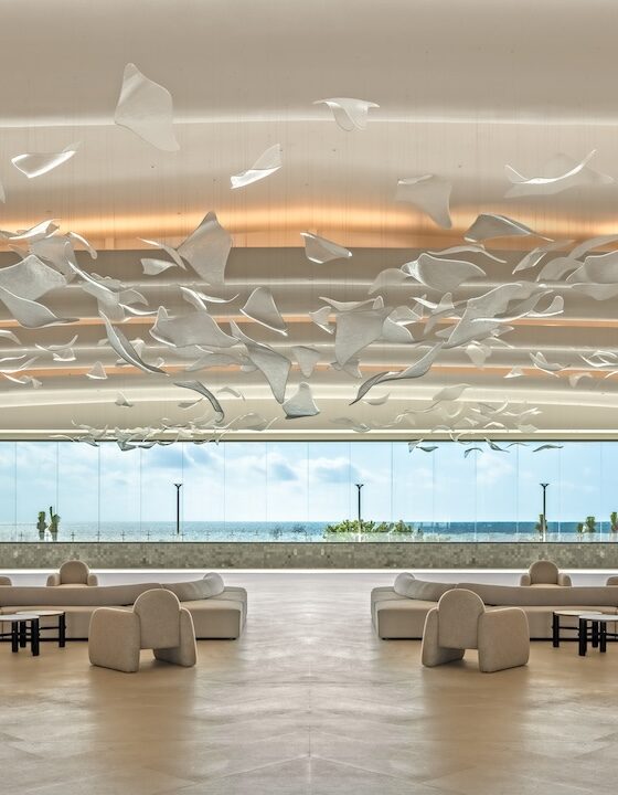 The main lobby at AVA Cancun