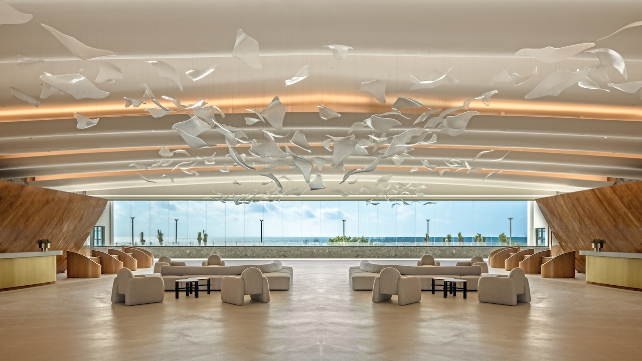 The main lobby at AVA Cancun
