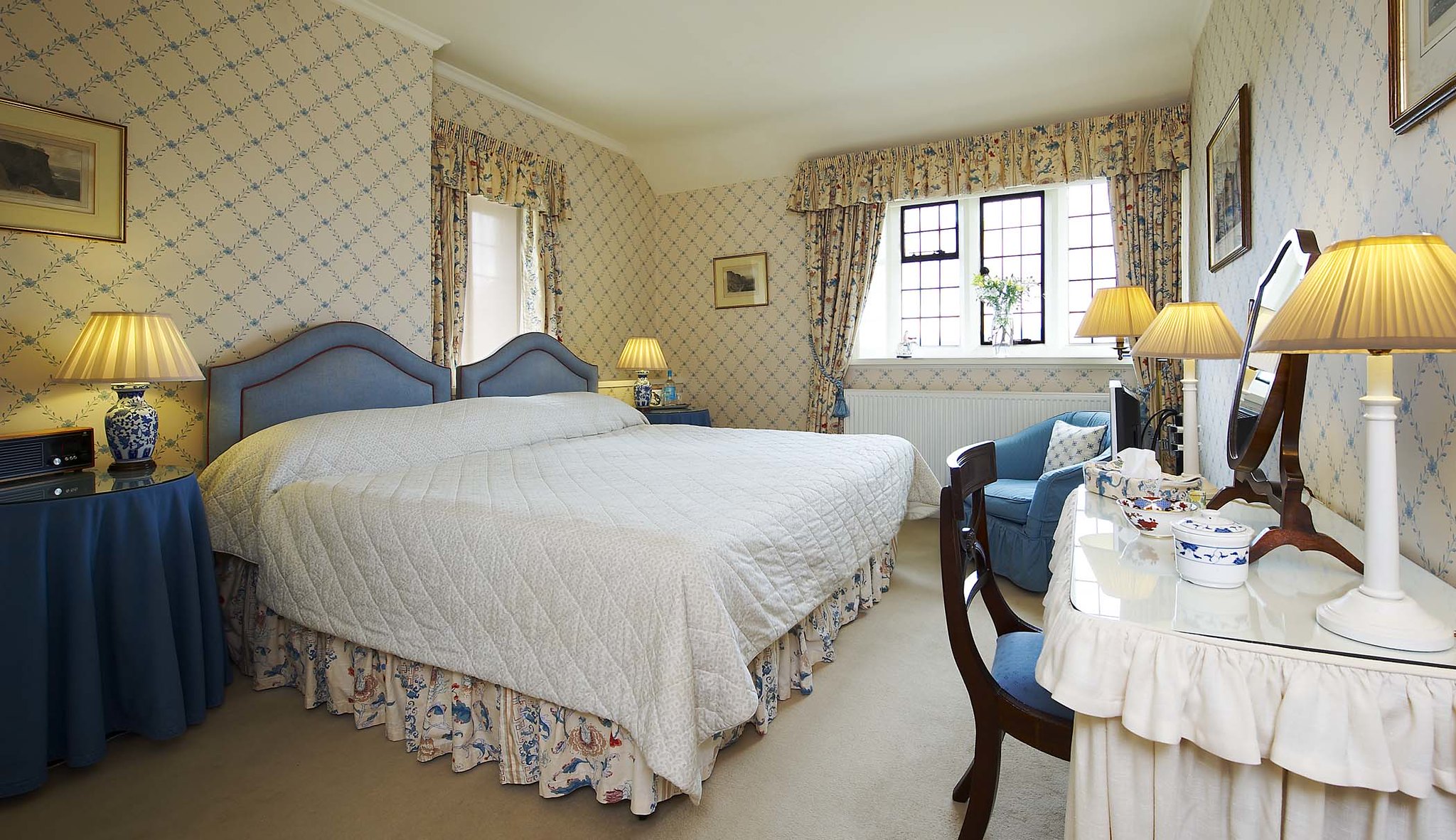 All bedrooms are individually styled, in keeping with the original charm of the hall