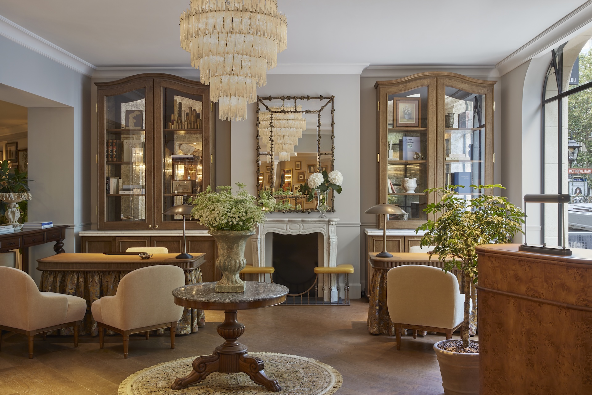 The incredible lobby at Le Grand Hôtel Cayré