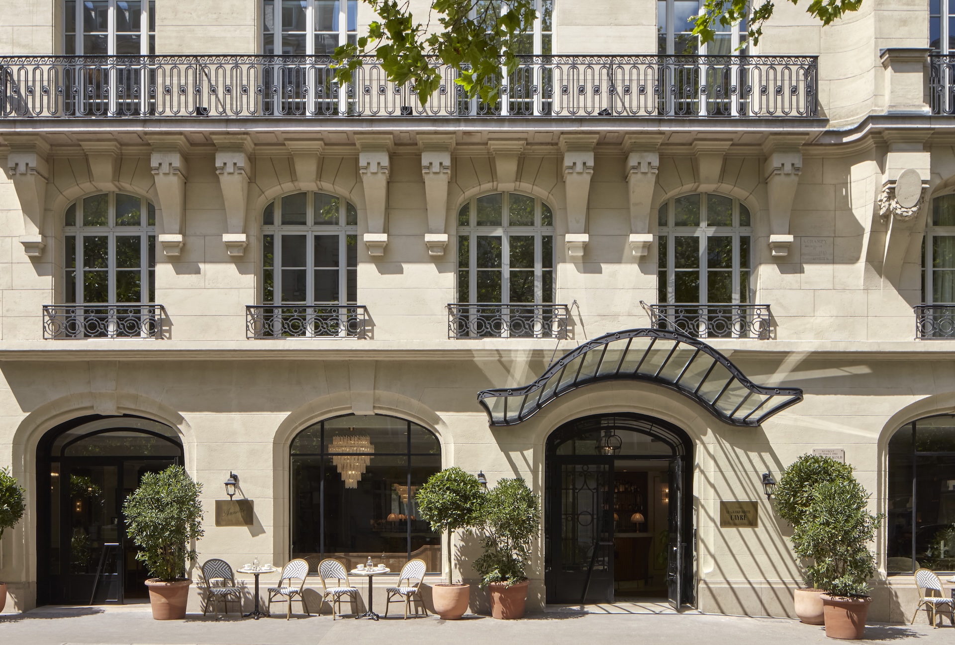 The stunning facade at Le Grand Hôtel Cayré