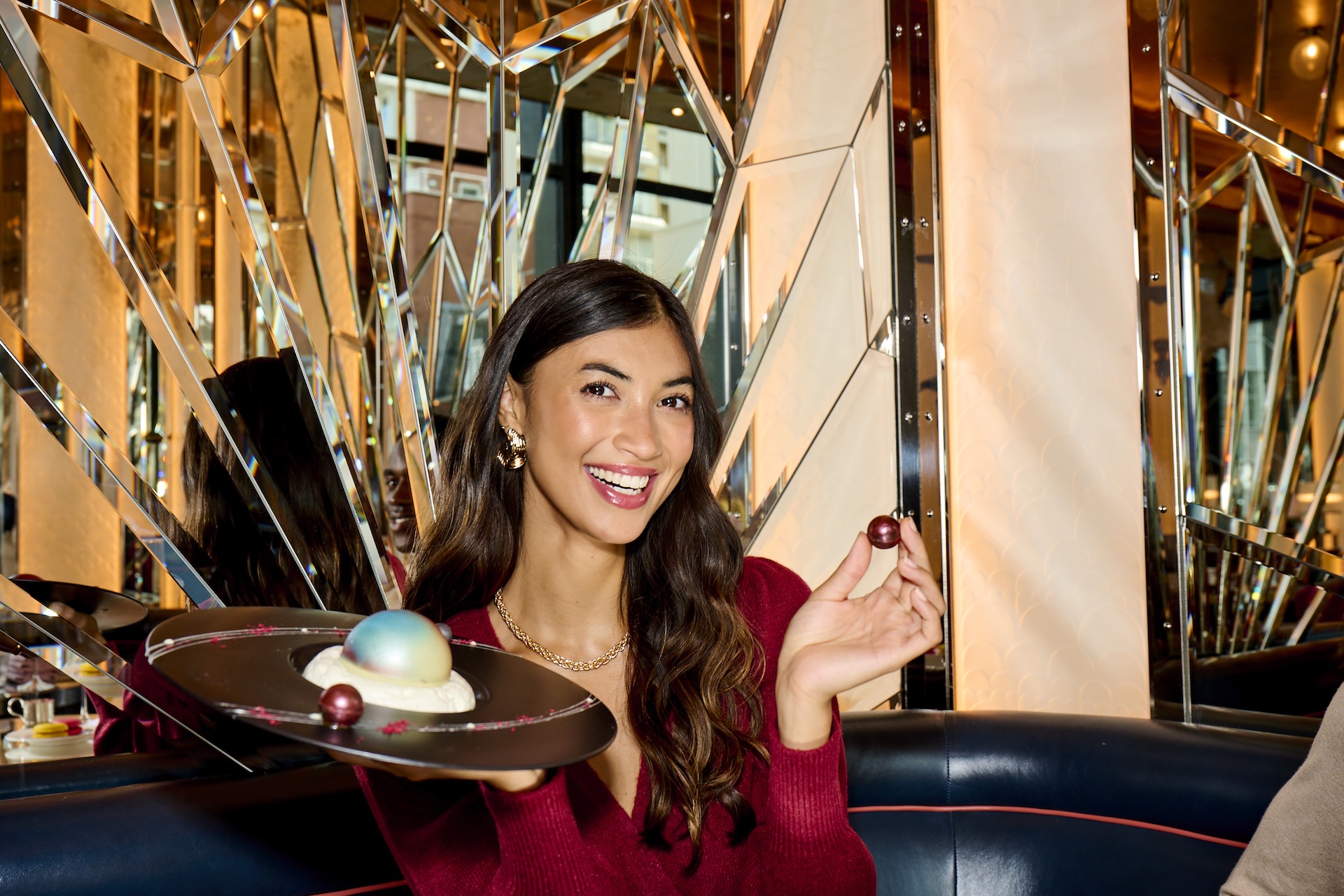 The show stopping Orbit dessert at Selfridges