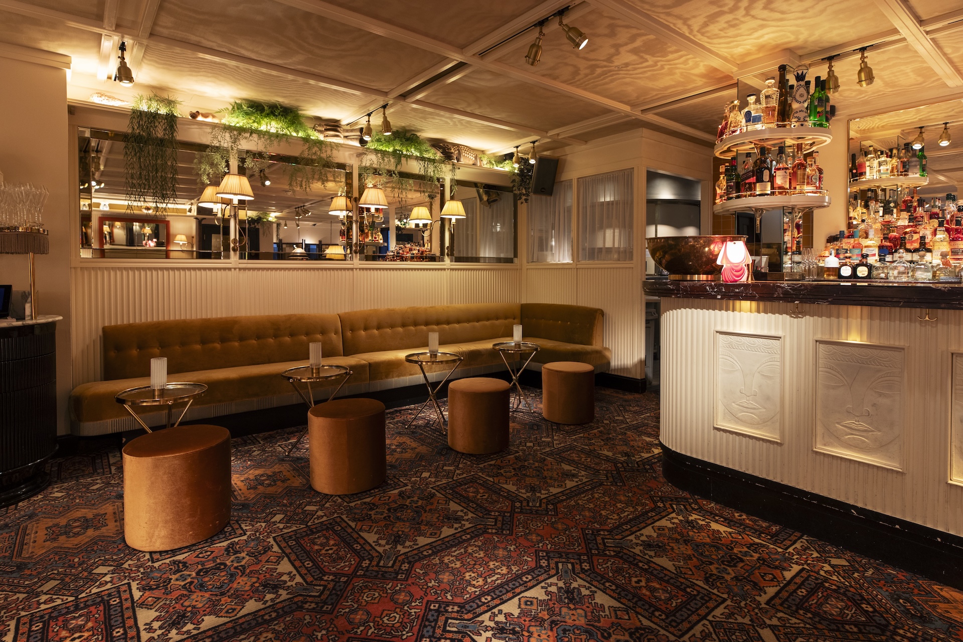 The bar area and seating at newly opened House of Louie
