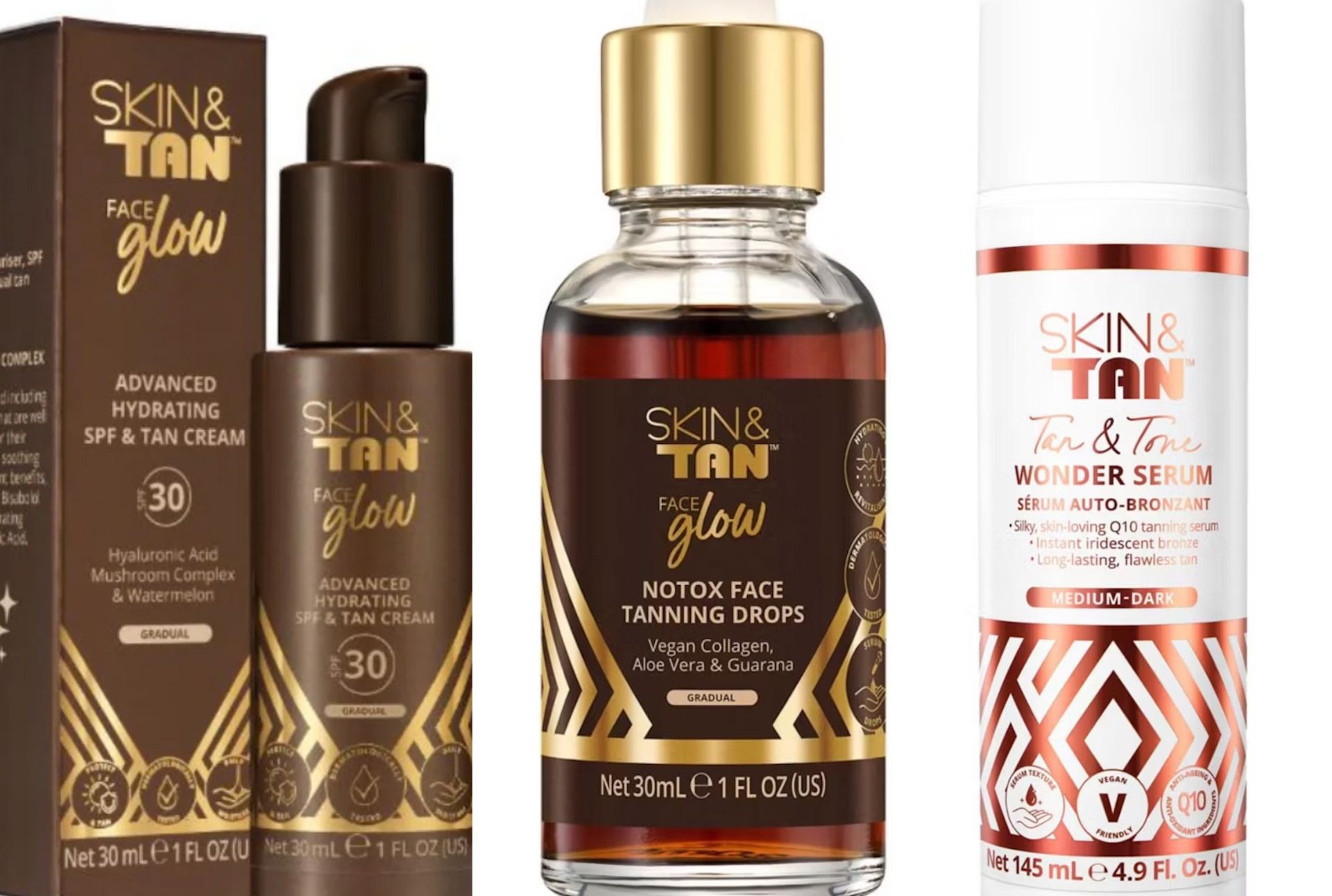 SKIN & TAN products are perfect for mixing and matching