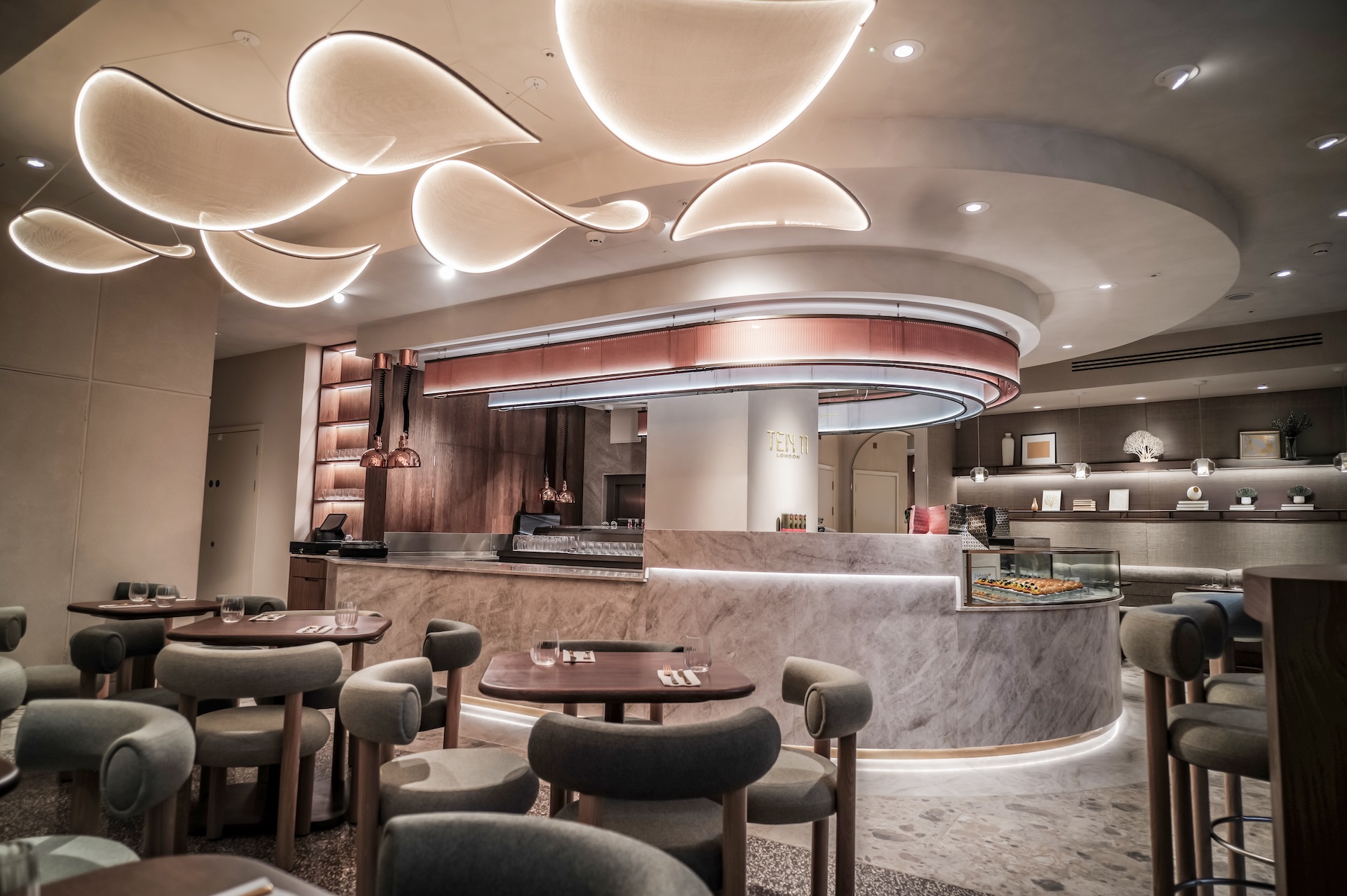 Interior image of TEN11 in Knightsbridge