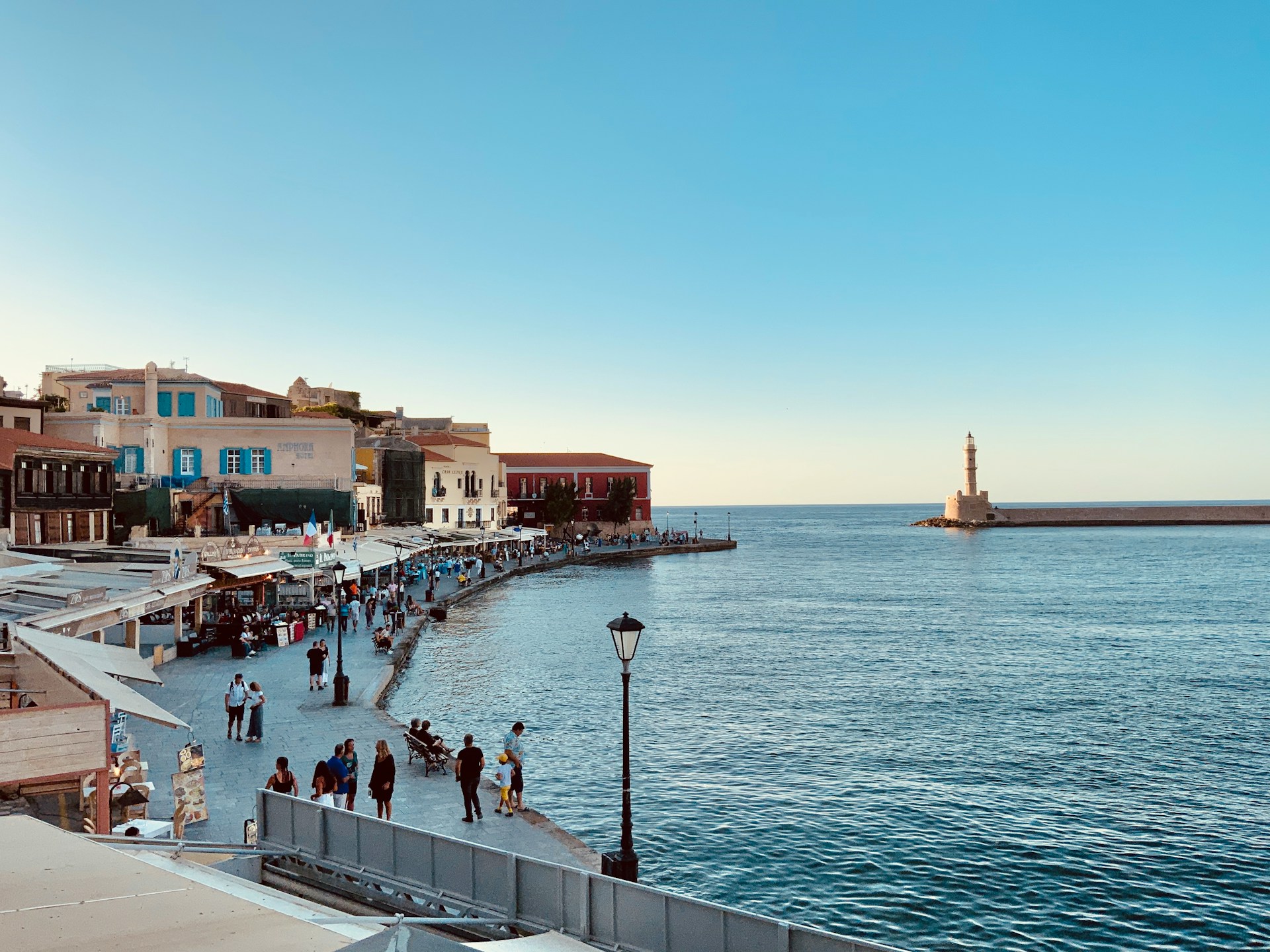 Chania's Venetian harbour is popular with tourists Photo Credit: Marie Cheng - Unsplash)