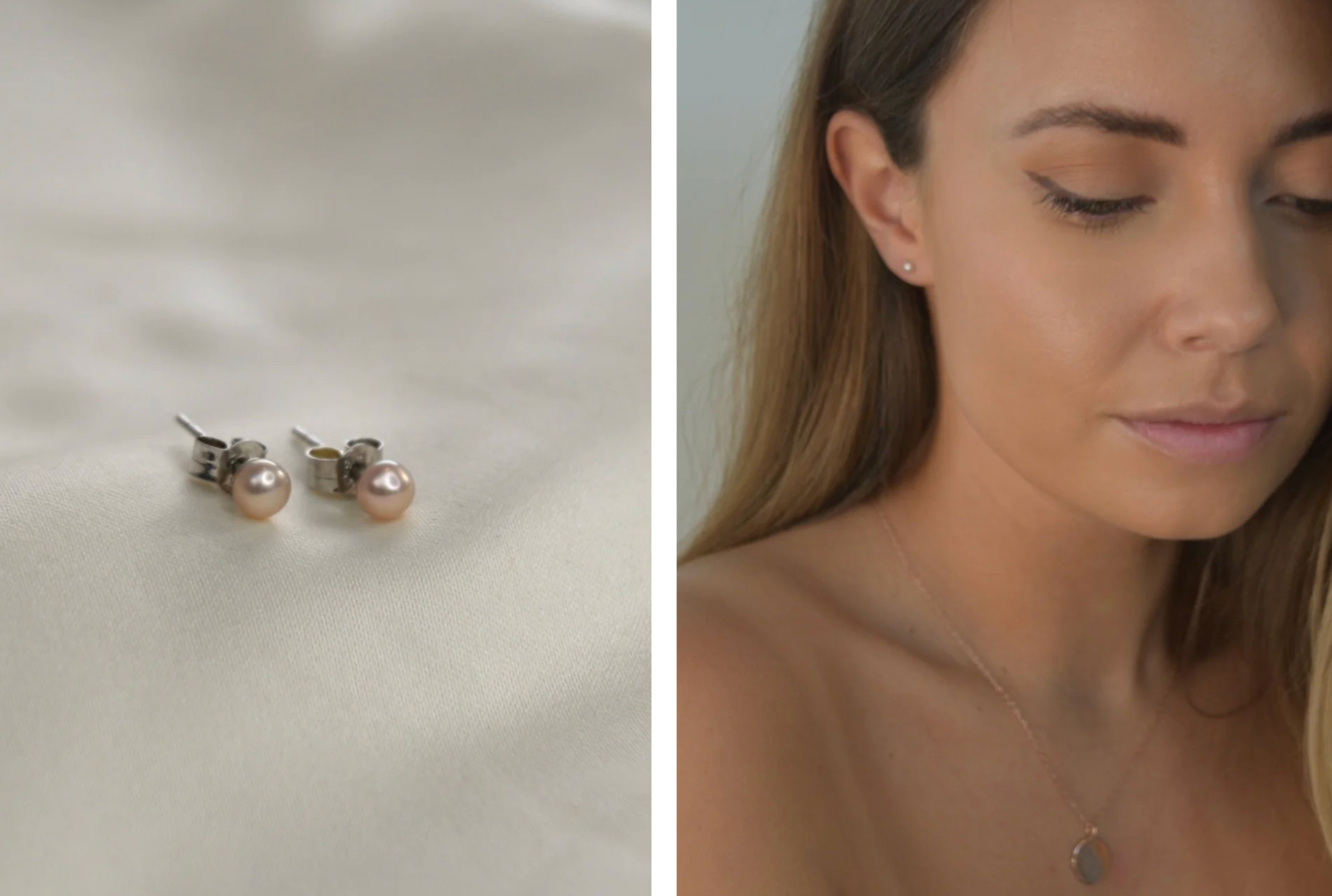 Mother's Day Gifts - Livetta Pink Pearl Stud Earrings £40