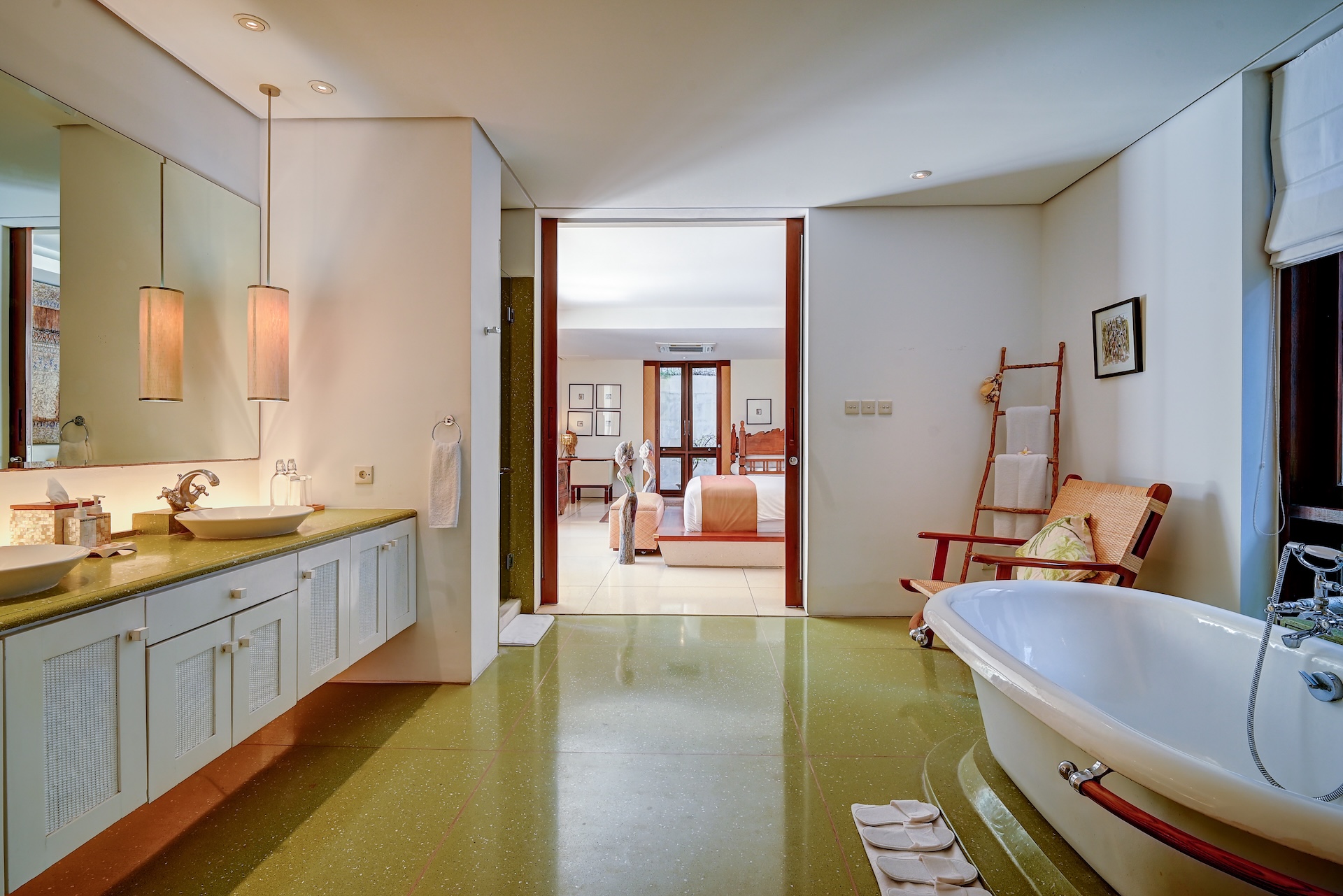 The enormous bathroom in Casa Evaliza's master bedroom suite