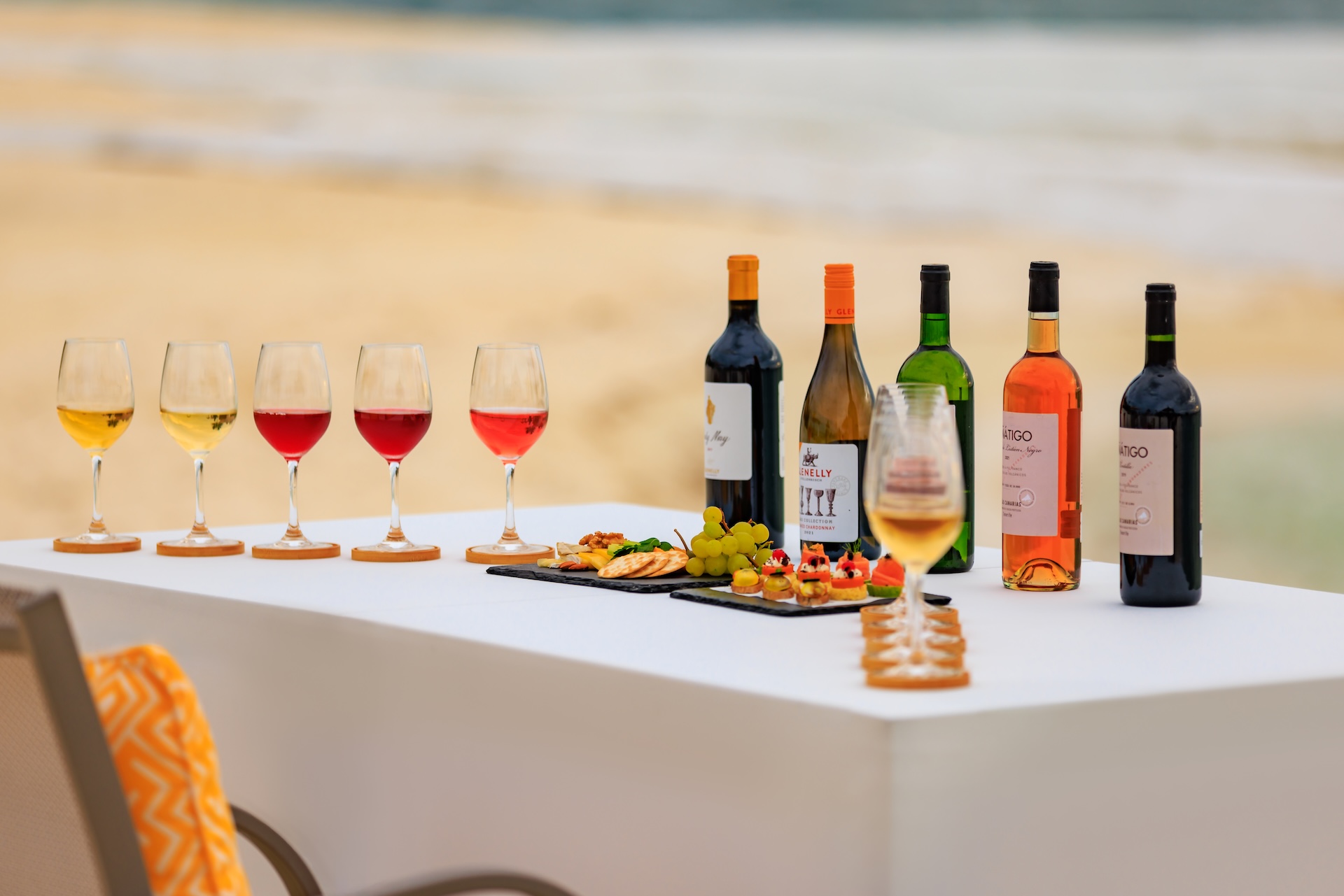 Private wine tastings on the beach or in the restaurants can easily be arranged