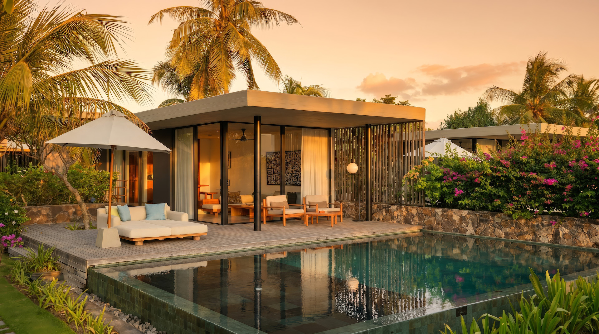 Our one bedroom pool suite with ocean view at BASK